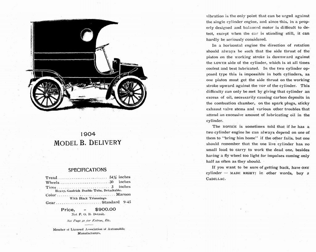1904 Cadillac Catalogue Page 14